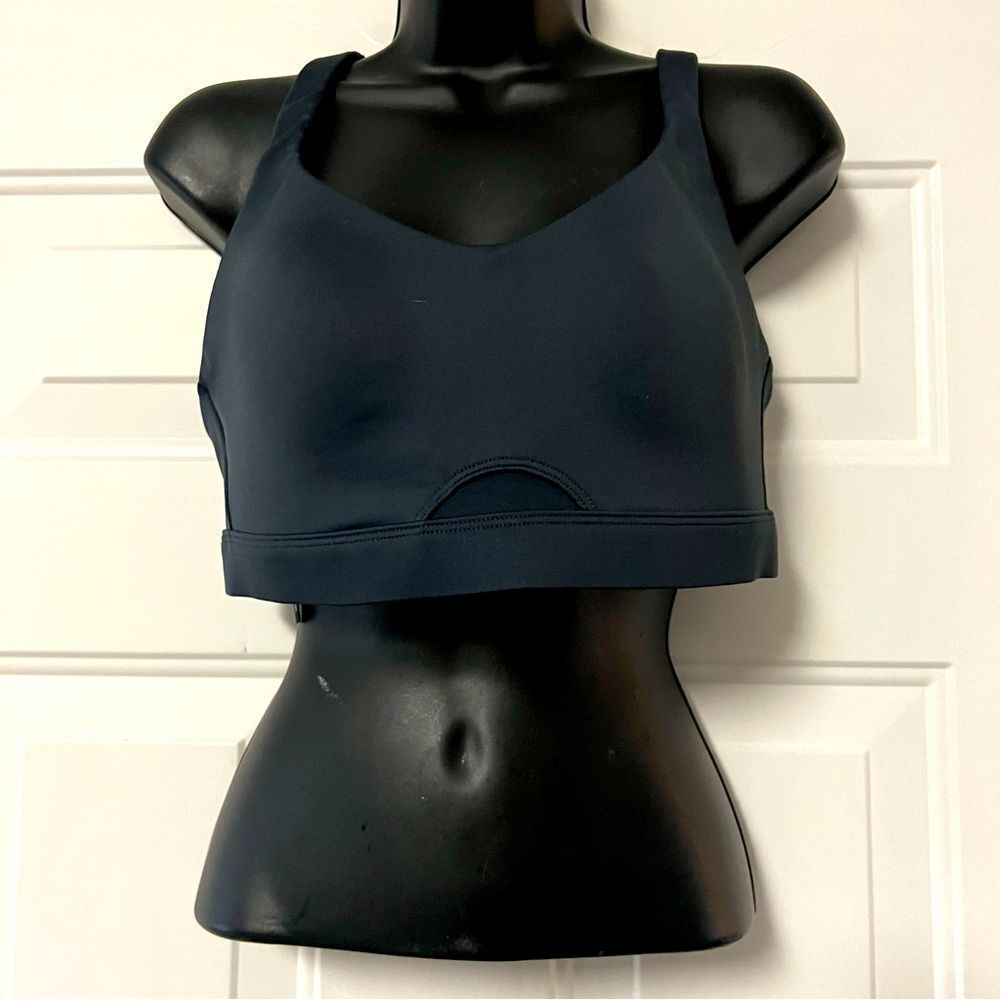 Victoria's Secret Sport Gray Mesh Adjustable Sports Racerback bra Cut Out L